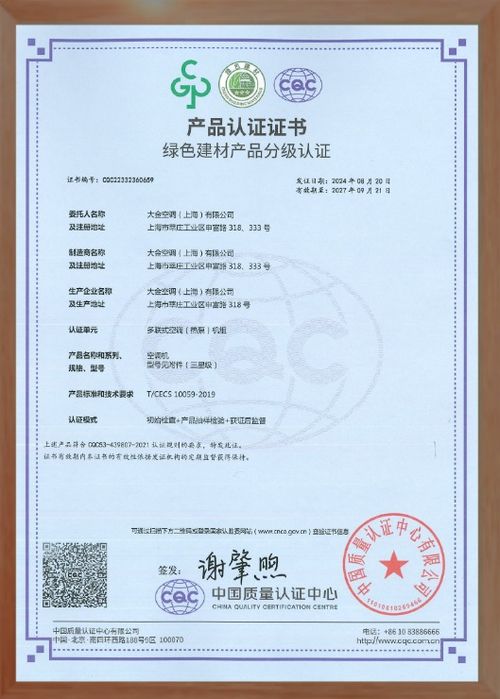 權(quán)威認(rèn)證機構(gòu)再認(rèn)可 大金住宅系列連續(xù)多年獲綠色建材產(chǎn)品認(rèn)證